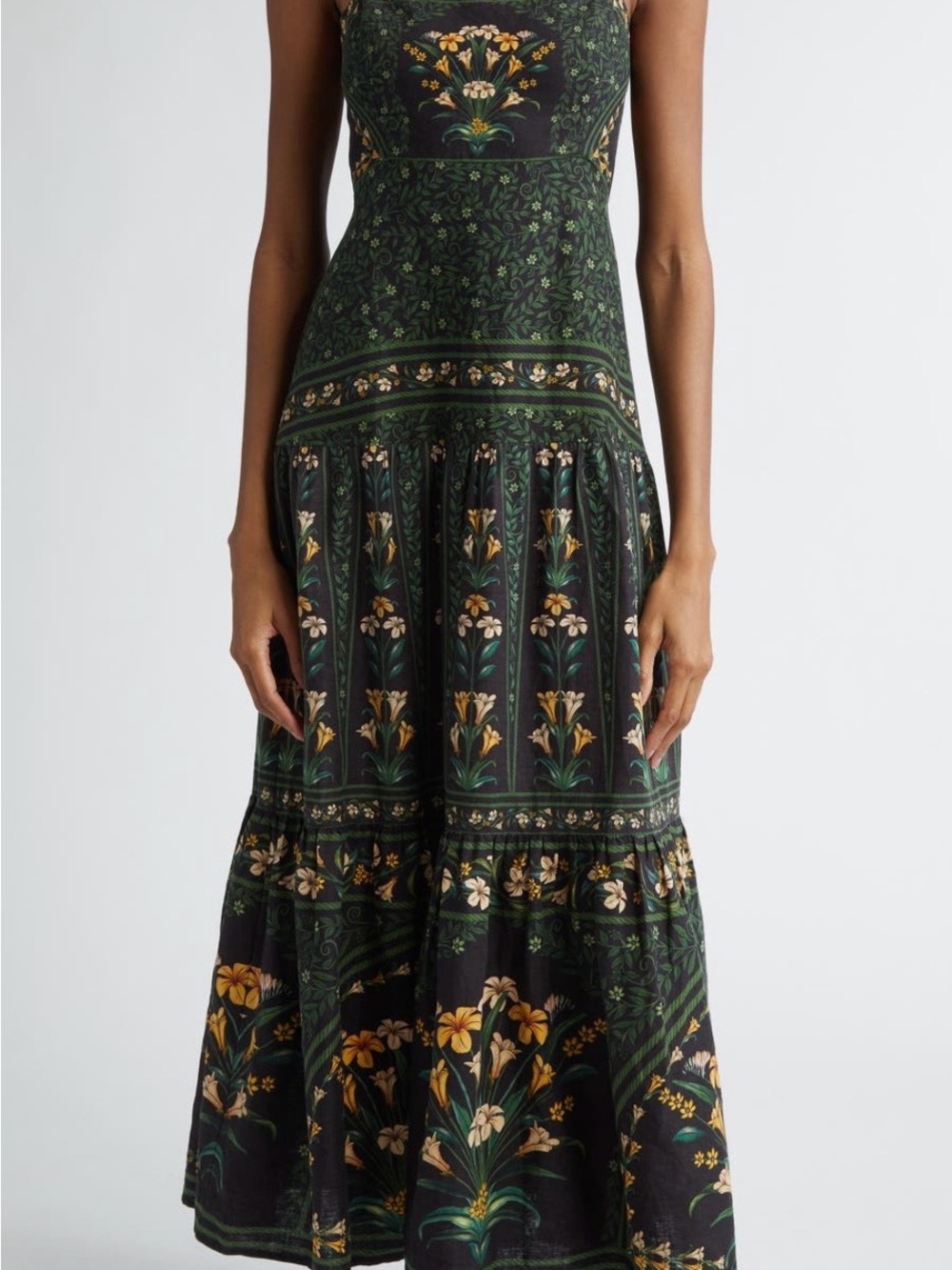 FARM Rio Flowers Arch Back Sleeveless Maxi Sundress Size - S